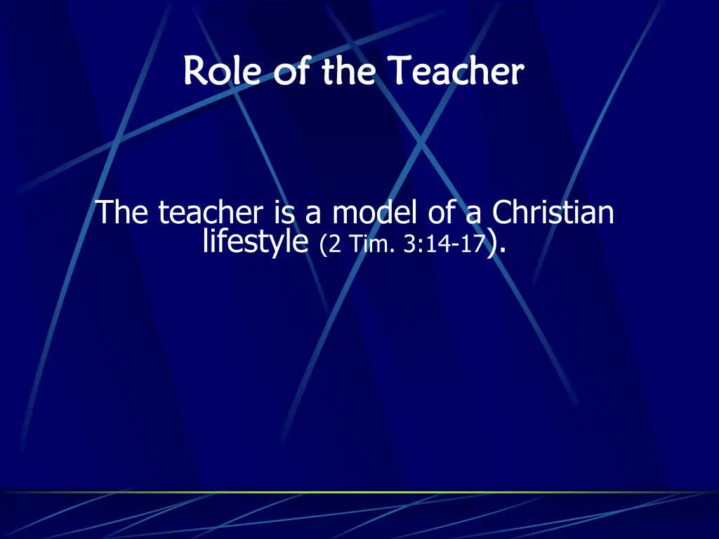 role of the teacher role of the teacher