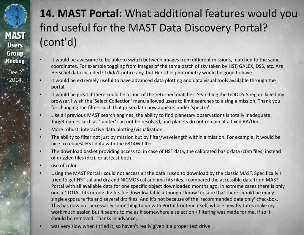 14 mast portal what additional features would 1
