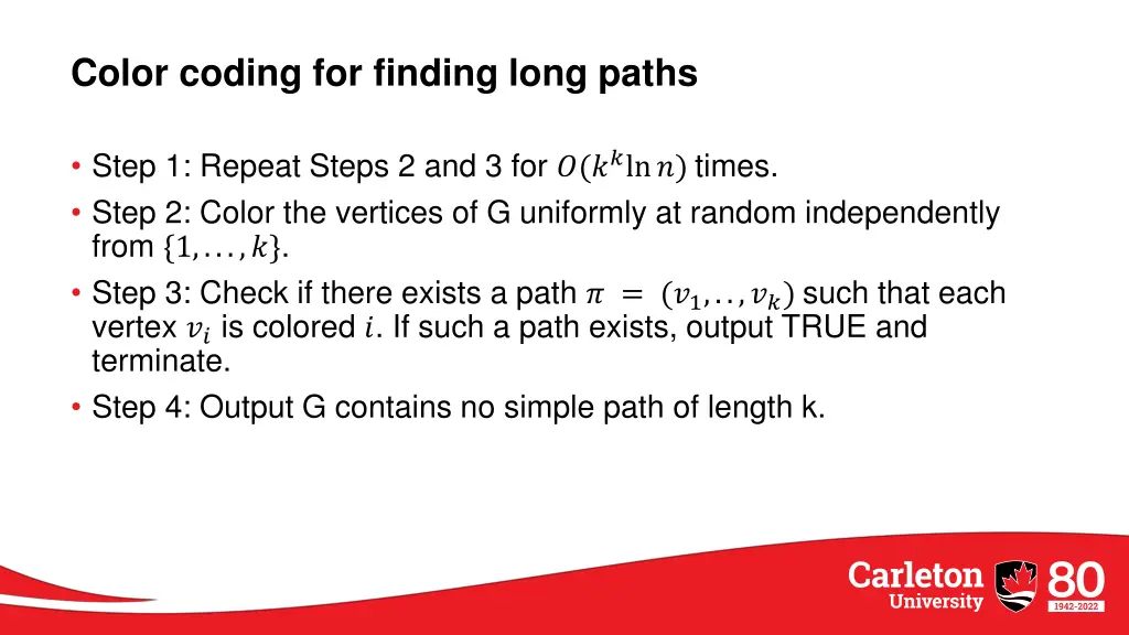 color coding for finding long paths
