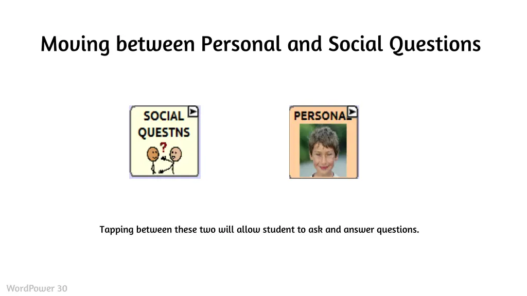 moving between personal and social questions