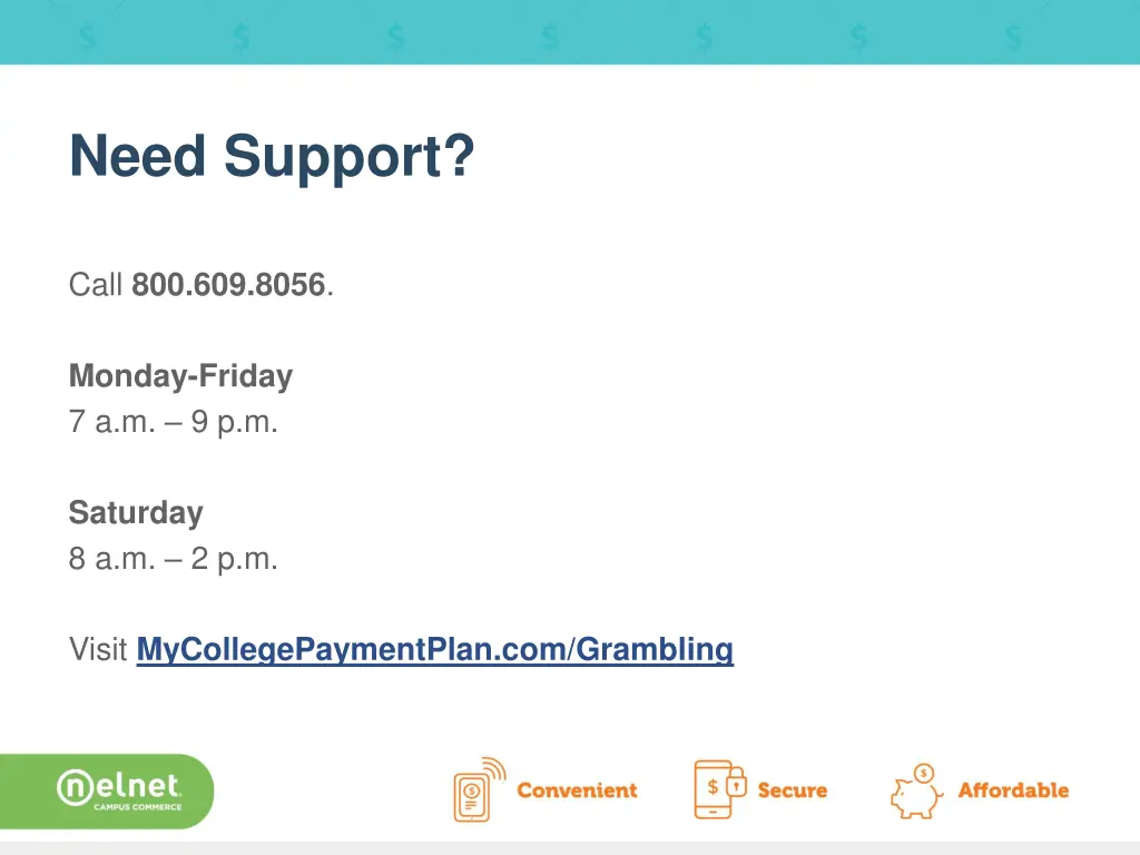need support