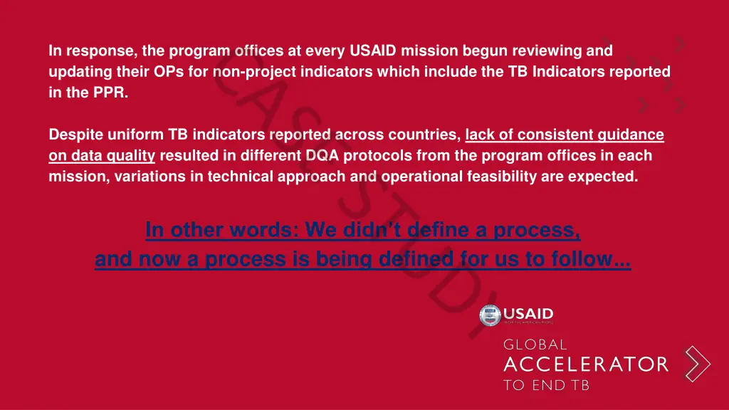 in response the program offices at every usaid