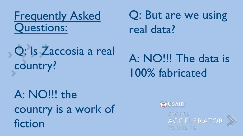 q but are we using real data