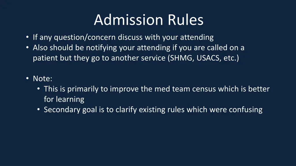 admission rules 1