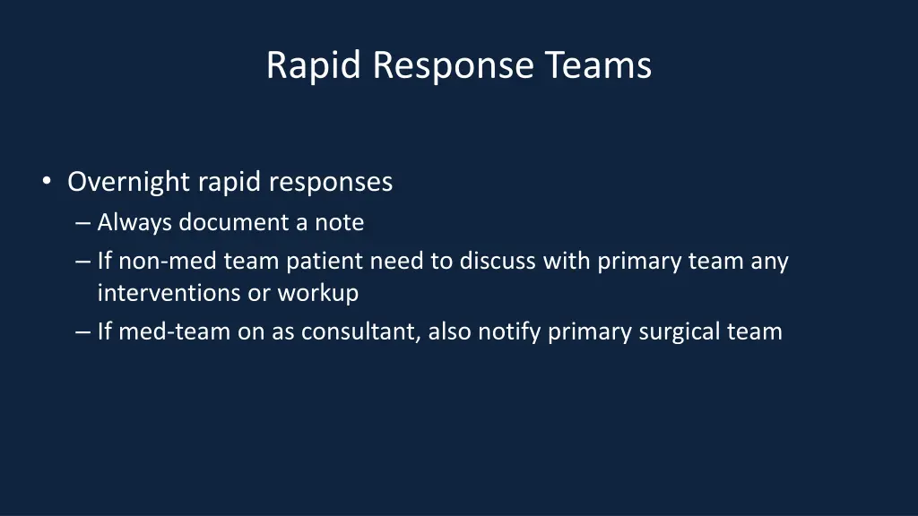rapid response teams