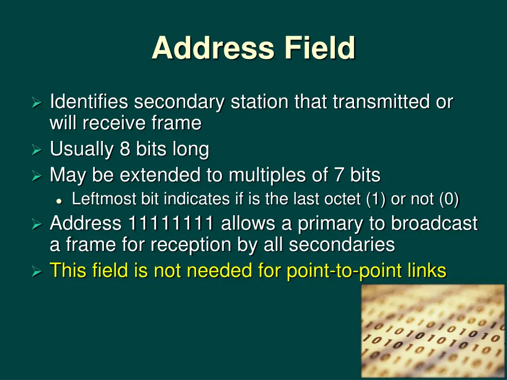 address field