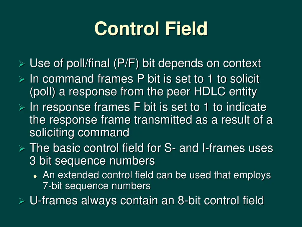 control field