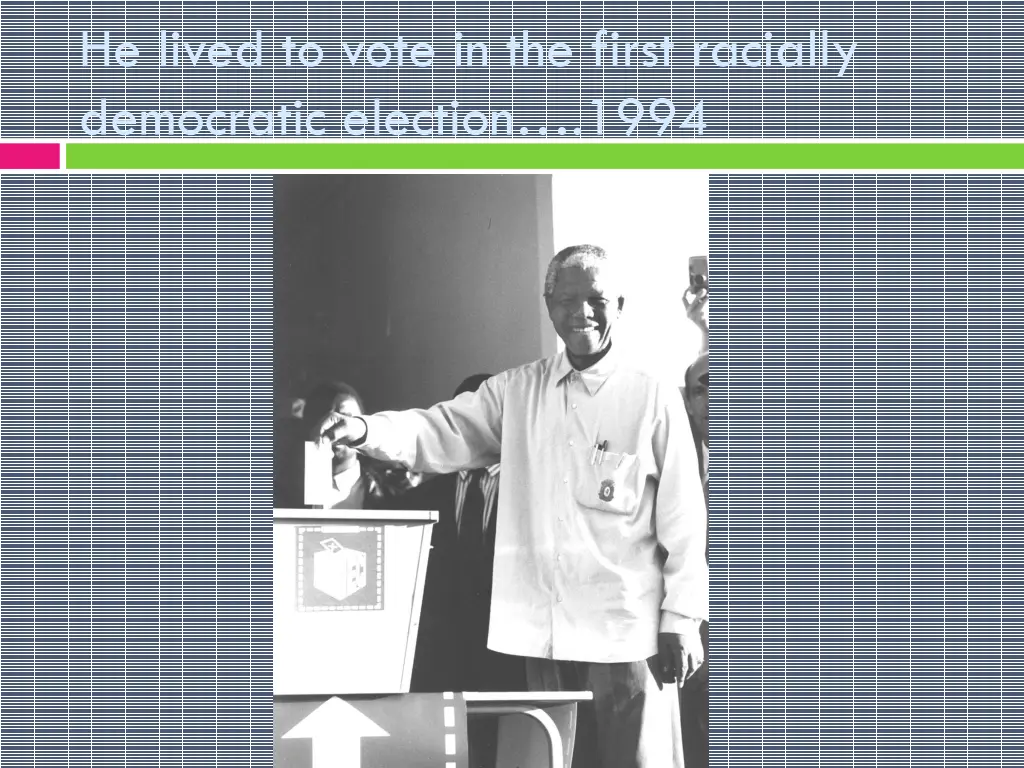 he lived to vote in the first racially democratic