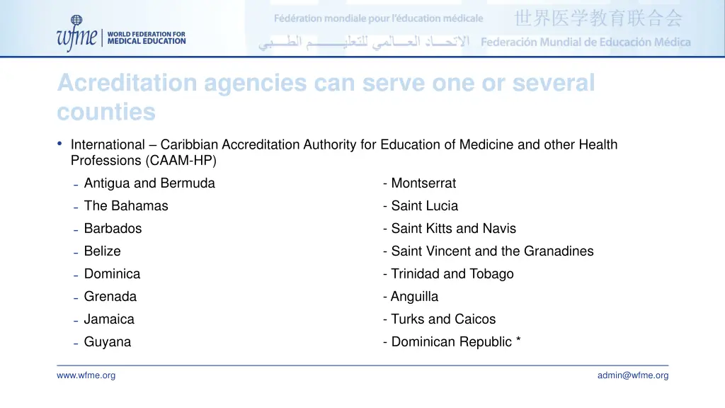 acreditation agencies can serve one or several 1