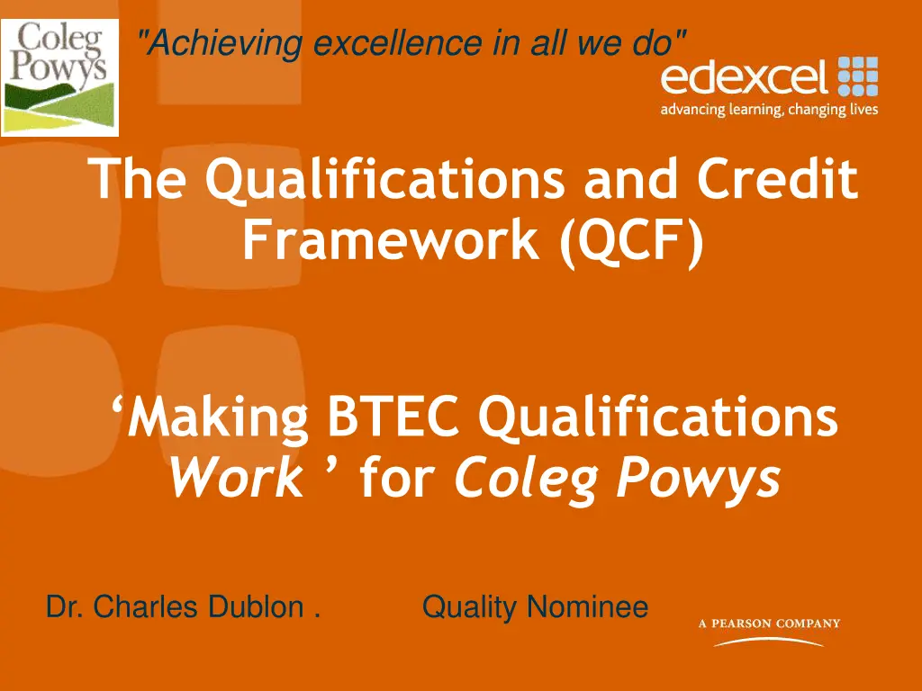 achieving excellence in all we do