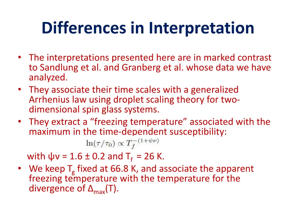 differences in interpretation