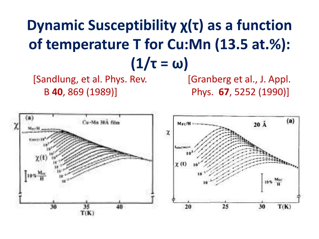 dynamic susceptibility as a function