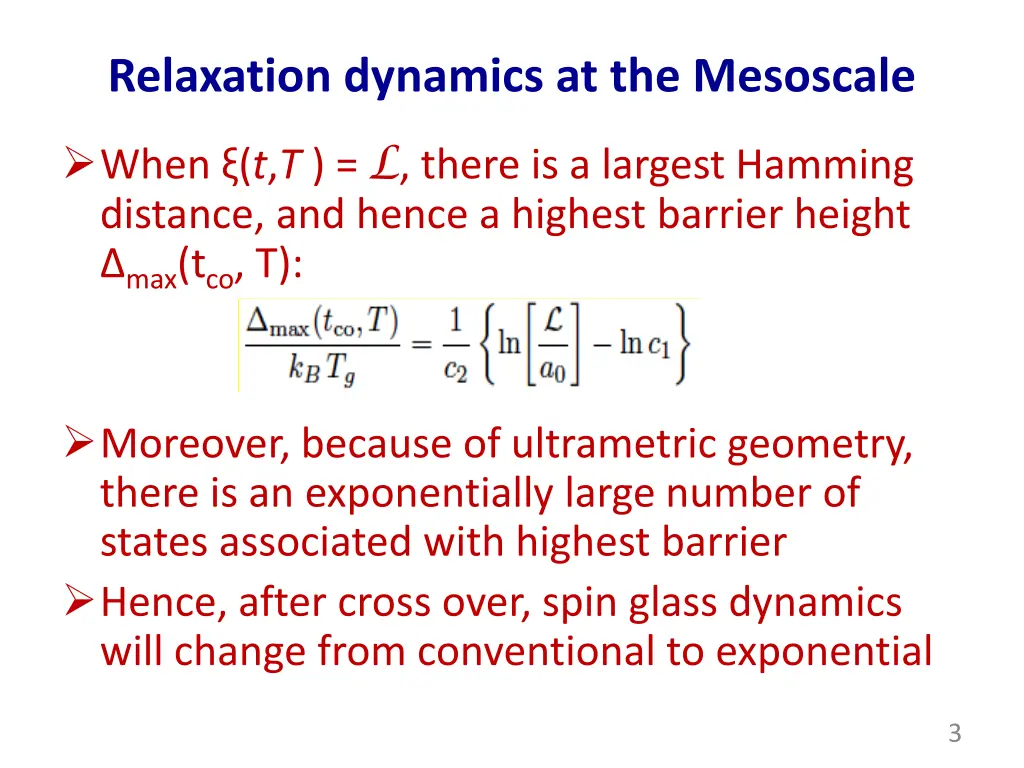 relaxation dynamics at the mesoscale