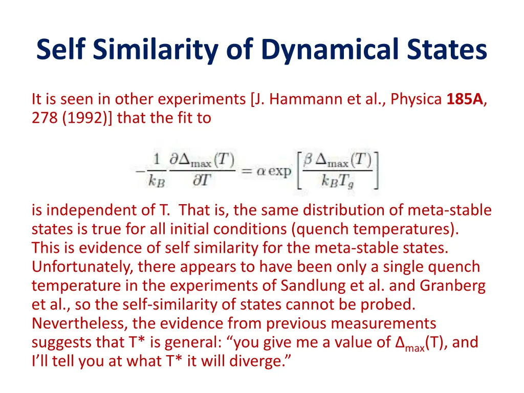 self similarity of dynamical states