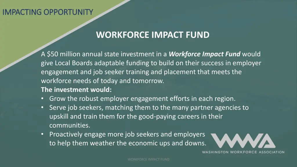 impacting opportunity impacting opportunity