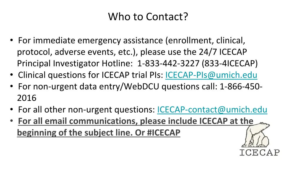who to contact