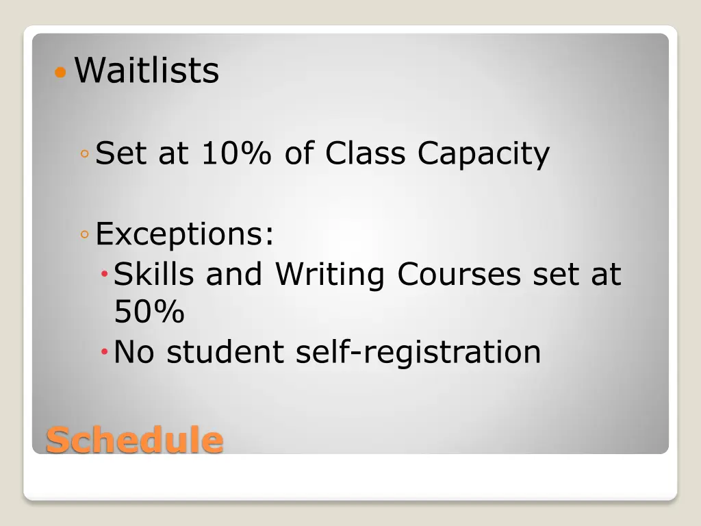 waitlists