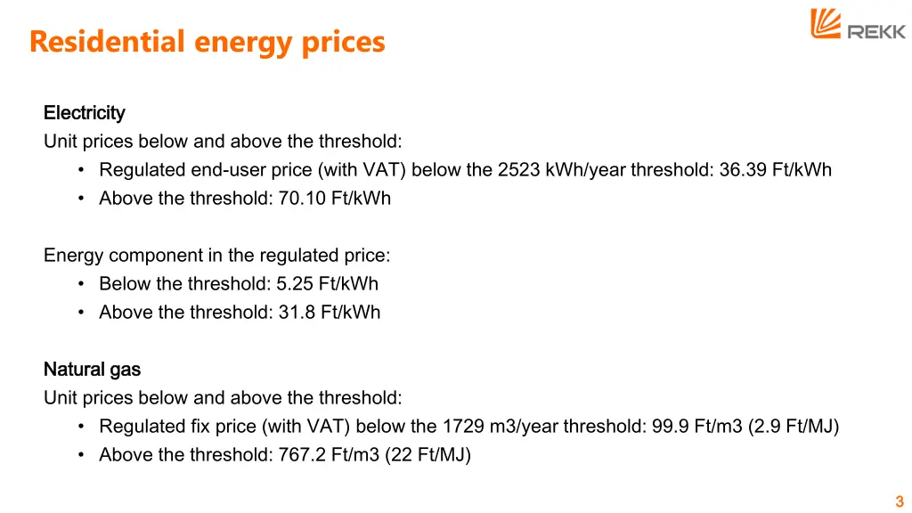 residential energy prices