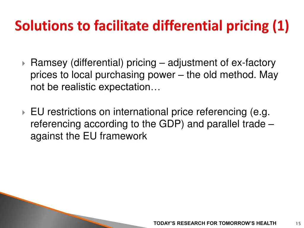 ramsey differential pricing adjustment