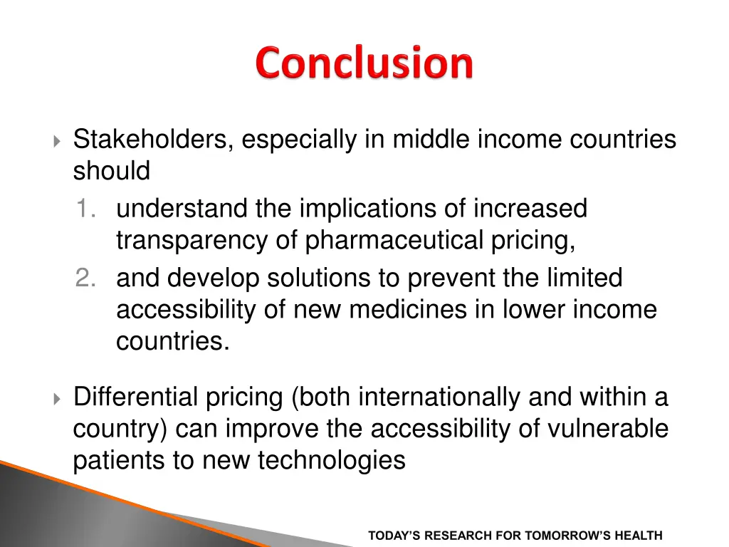 stakeholders especially in middle income
