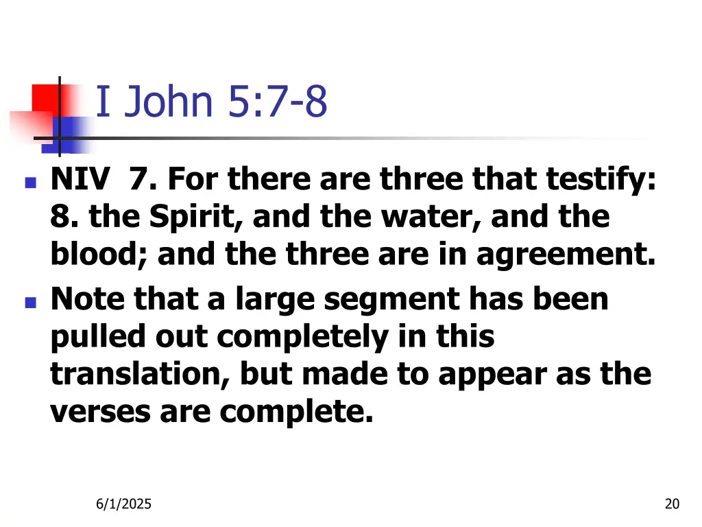 i john 5 7 8 1