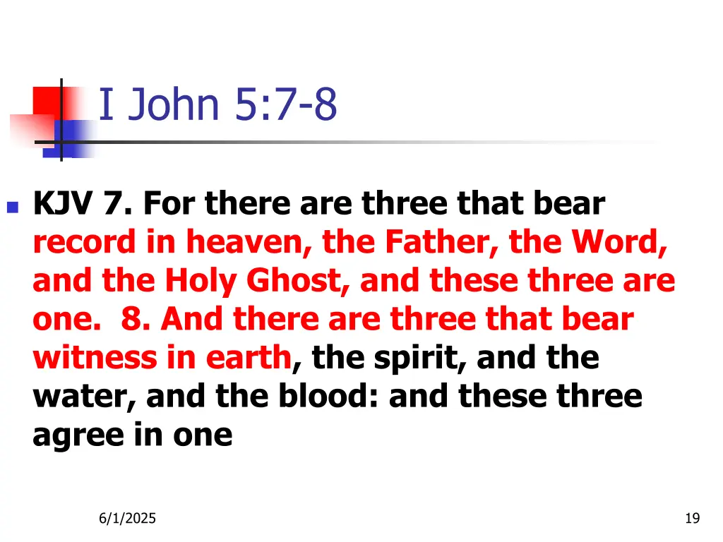 i john 5 7 8