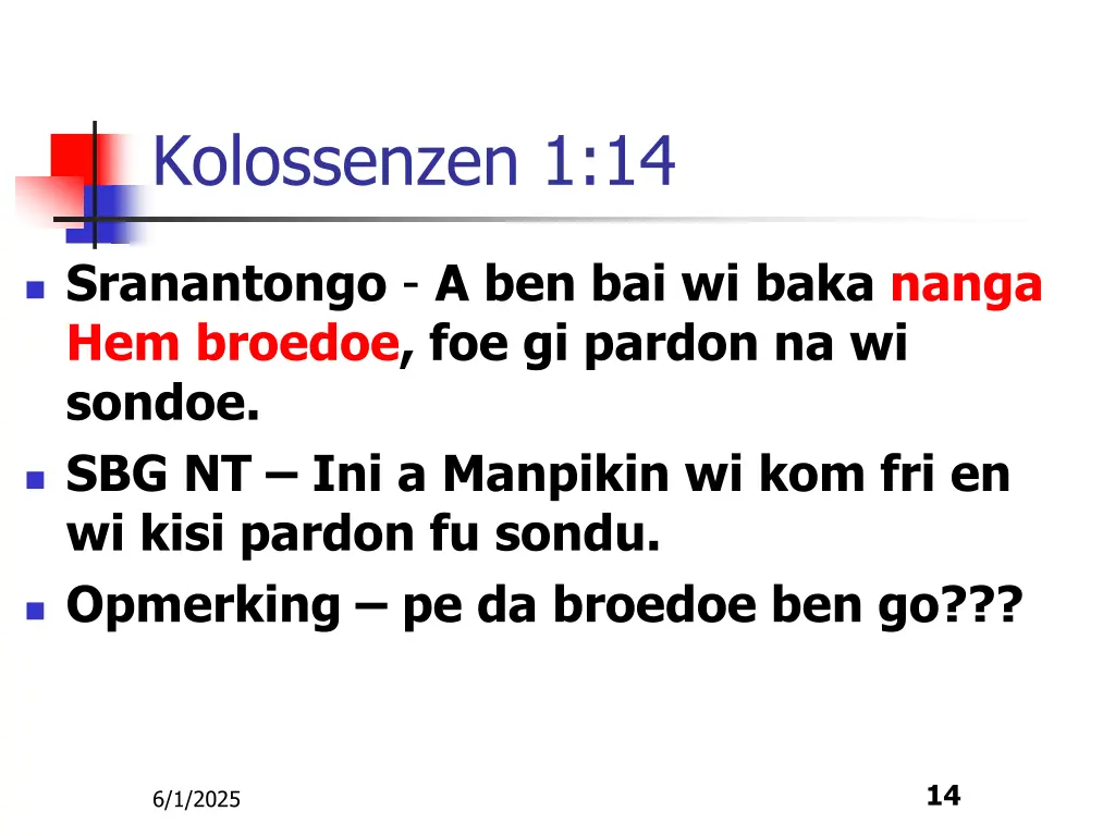 kolossenzen 1 14 1