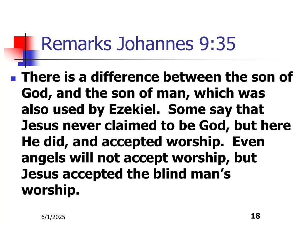 remarks johannes 9 35