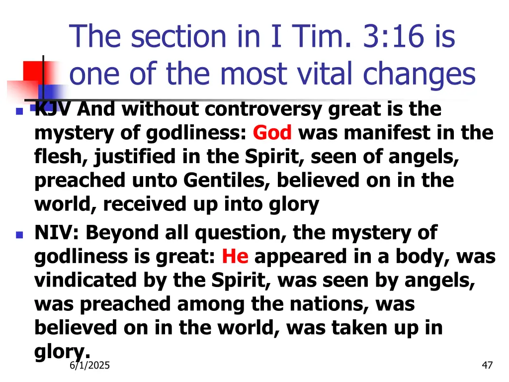 the section in i tim 3 16 is one of the most