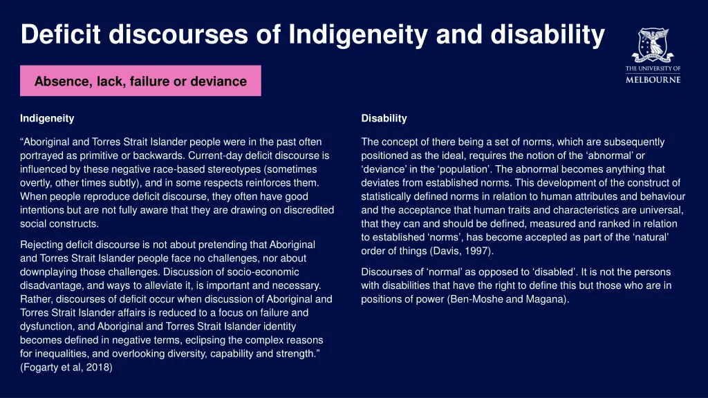 deficit discourses of indigeneity and disability