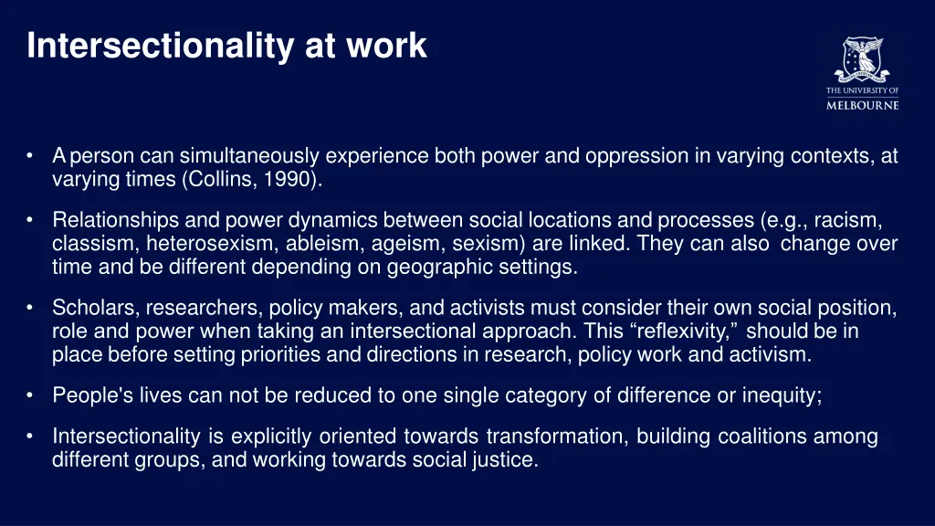intersectionality at work