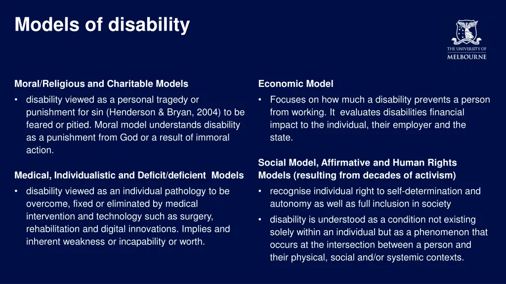 models of disability