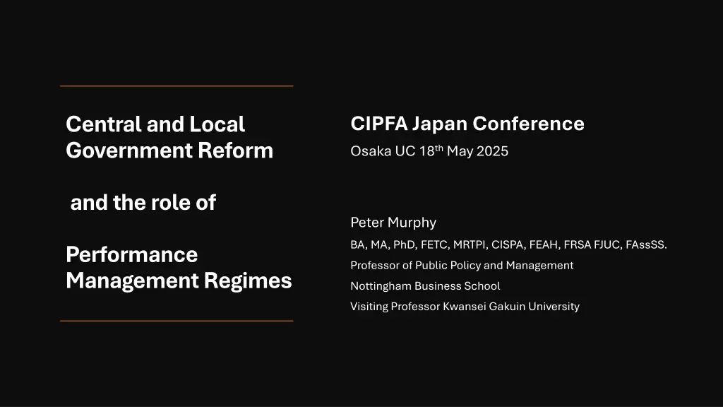 central and local government reform