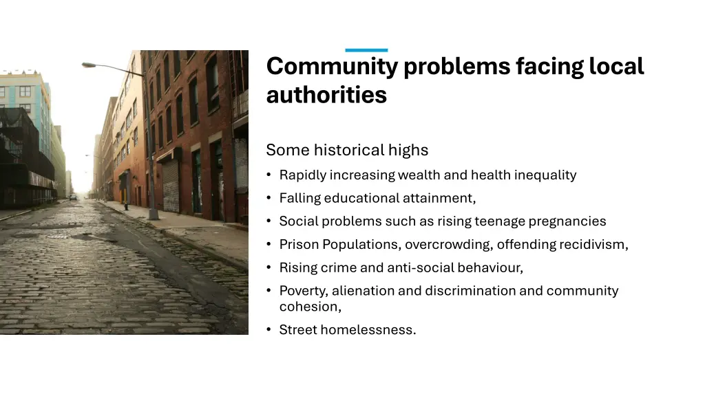 community problems facing local authorities