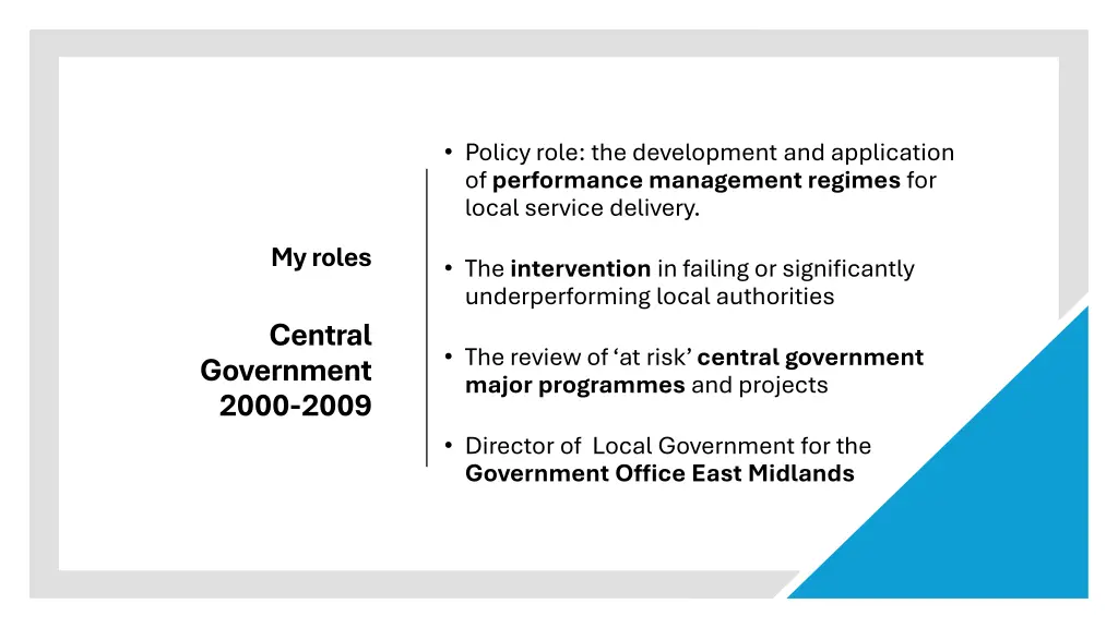 policy role the development and application