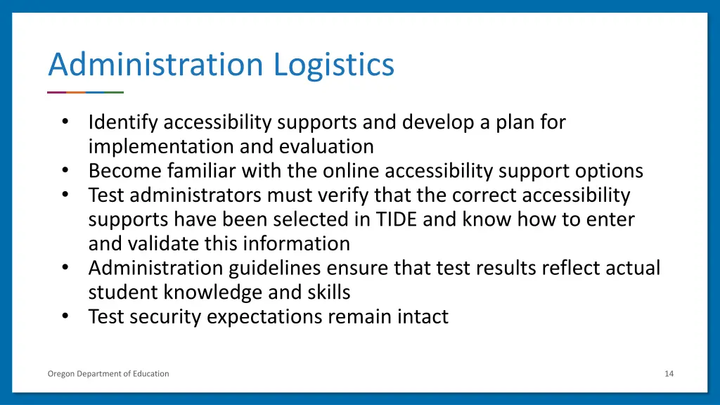 administration logistics