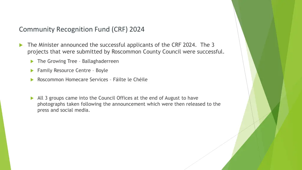 community recognition fund crf 2024