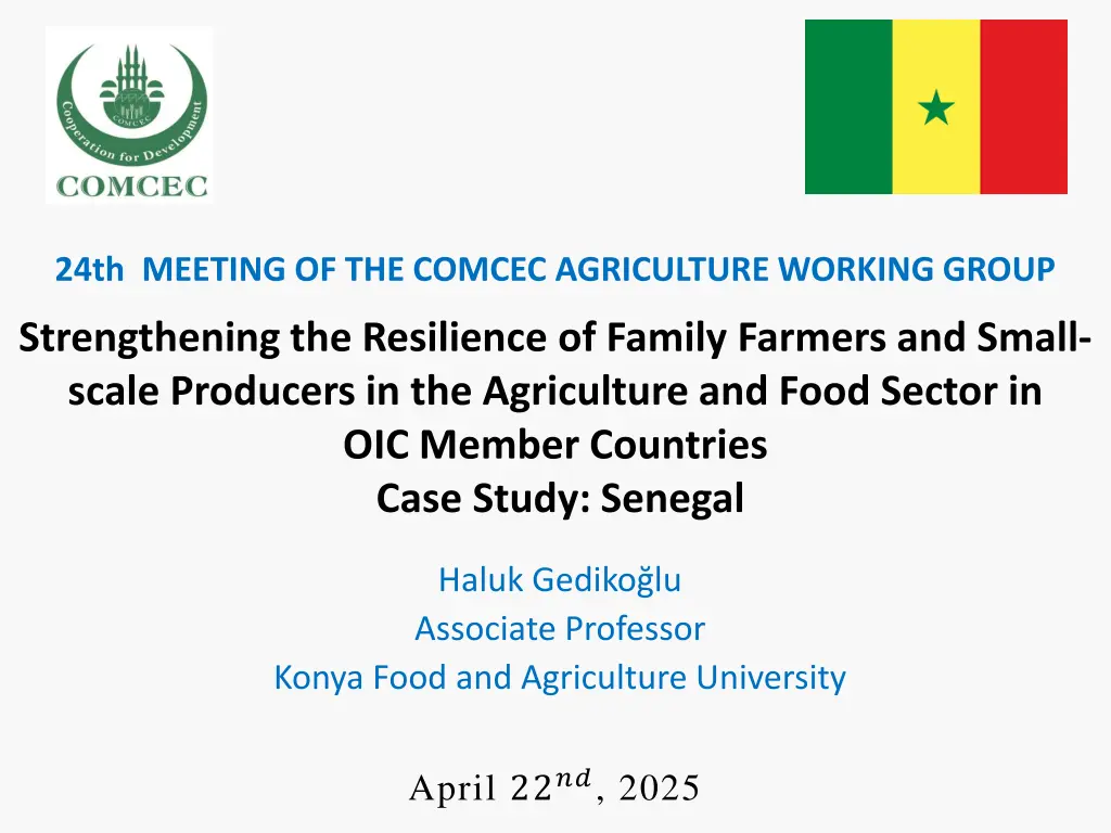 24th meeting of the comcec agriculture working