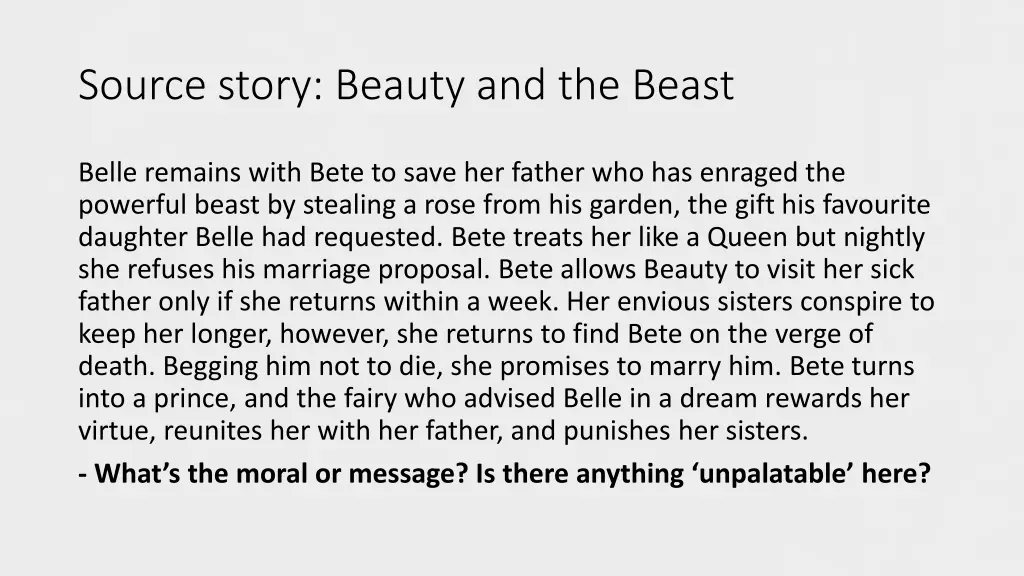 source story beauty and the beast 1