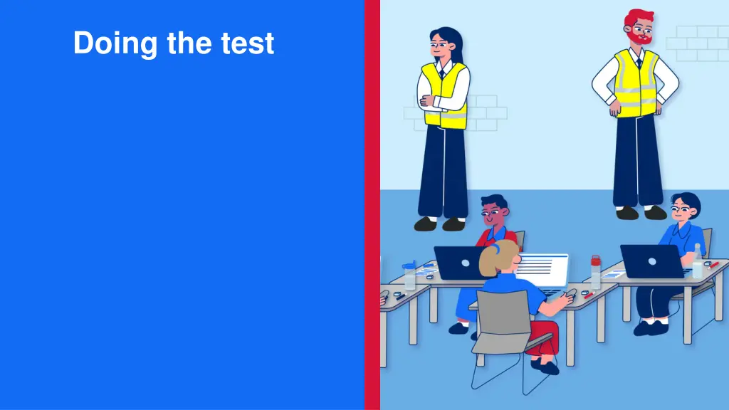 doing the test