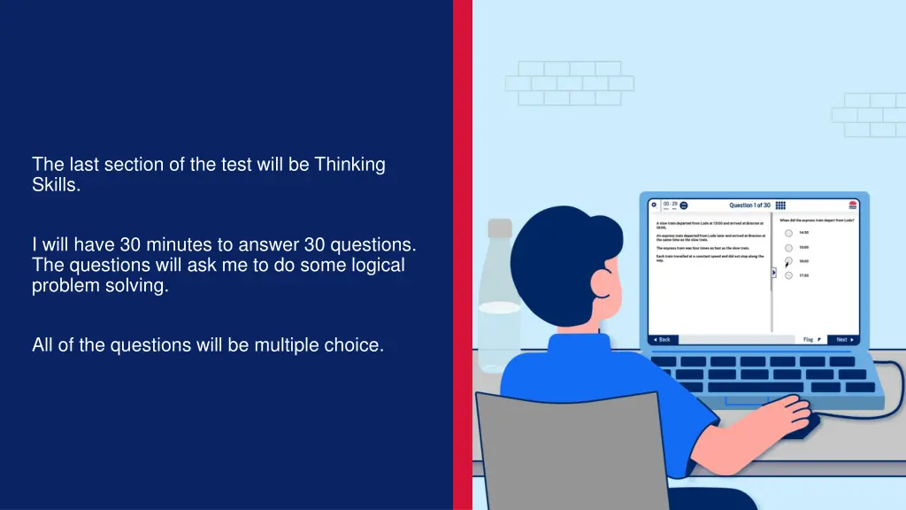 the last section of the test will be thinking