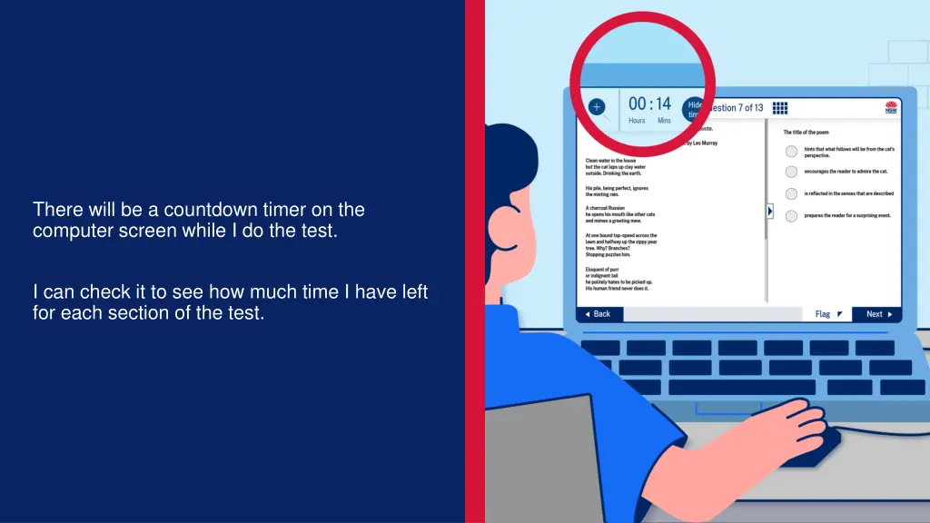 there will be a countdown timer on the computer
