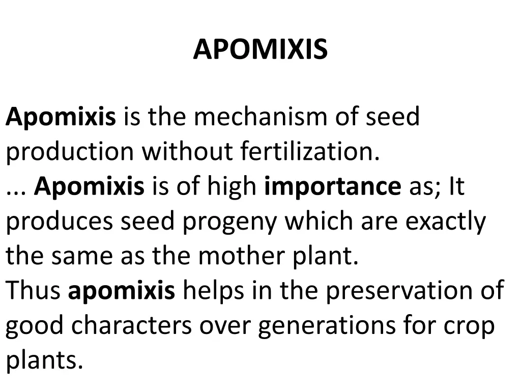 apomixis