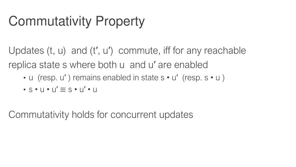 commutativity property