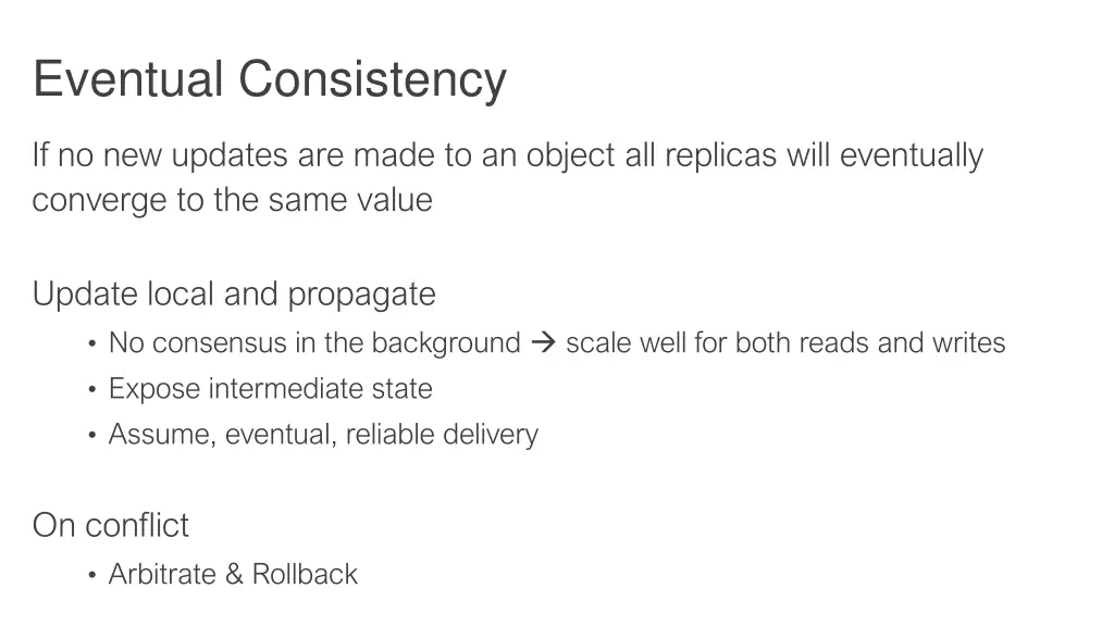 eventual consistency