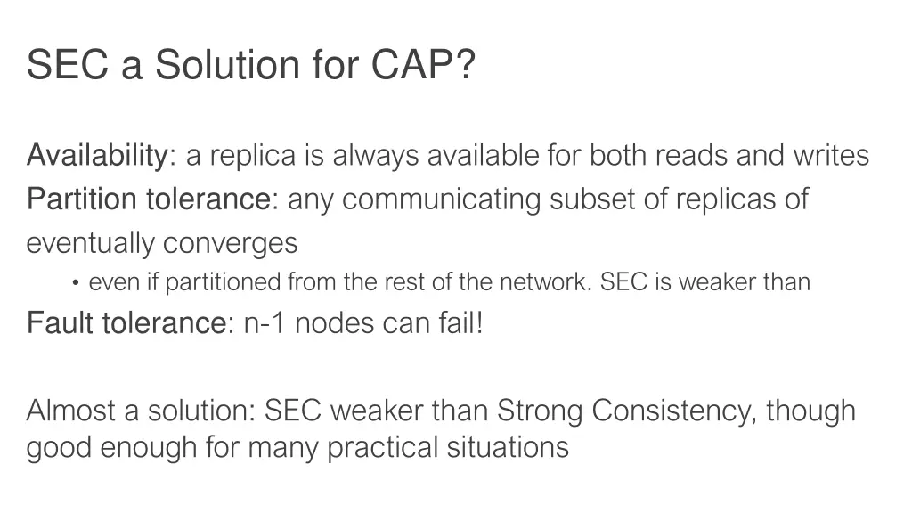 sec a solution for cap