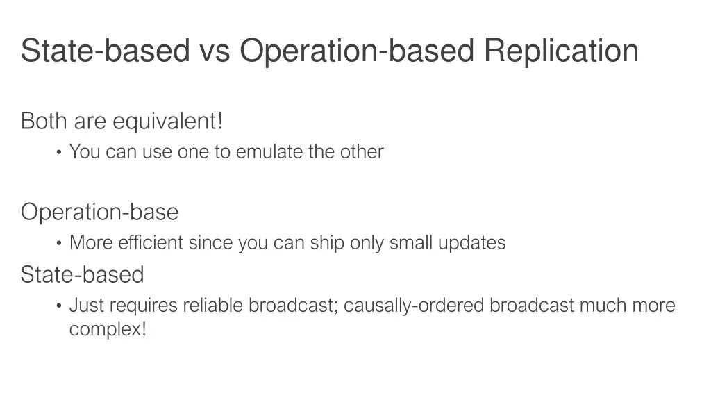 state based vs operation based replication
