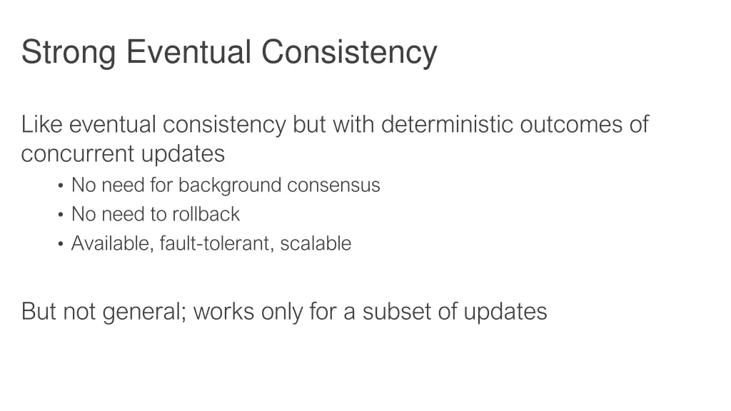 strong eventual consistency