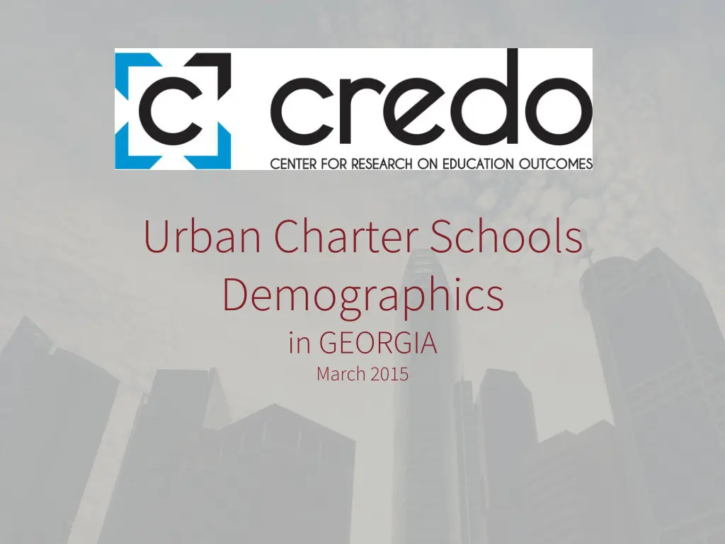 urban charter schools demographics in georgia