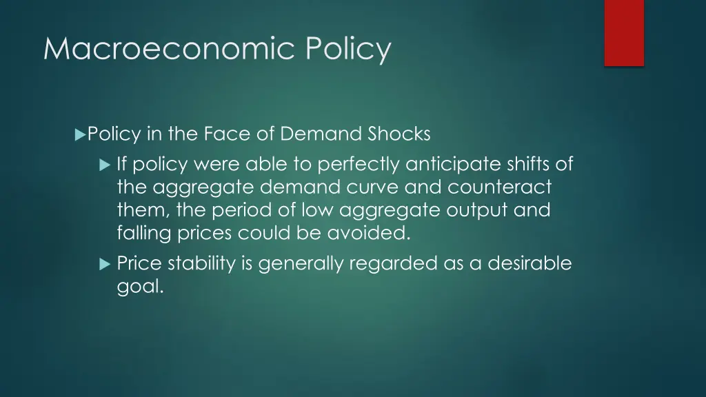 macroeconomic policy 1